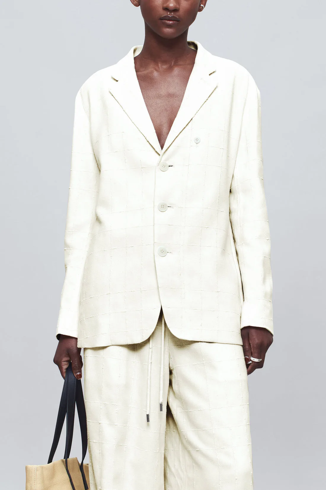 James Jacket In Boucle Grid