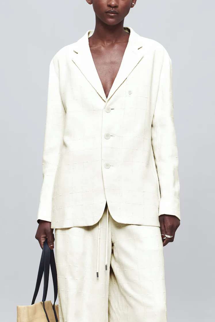 James Jacket In Boucle Grid