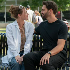 Olive and Adam in The Love Hypothesis. Photo via Prime Video