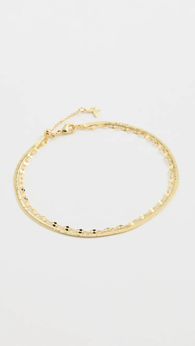 By Adina Eden Double-Strand Multi-Chain Anklet