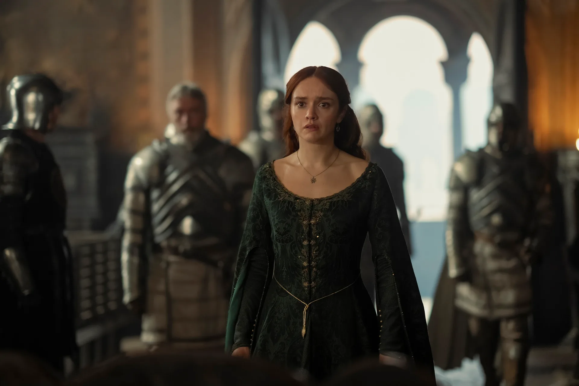 Olivia Cooke as Alicent Hightower in House of the Dragon