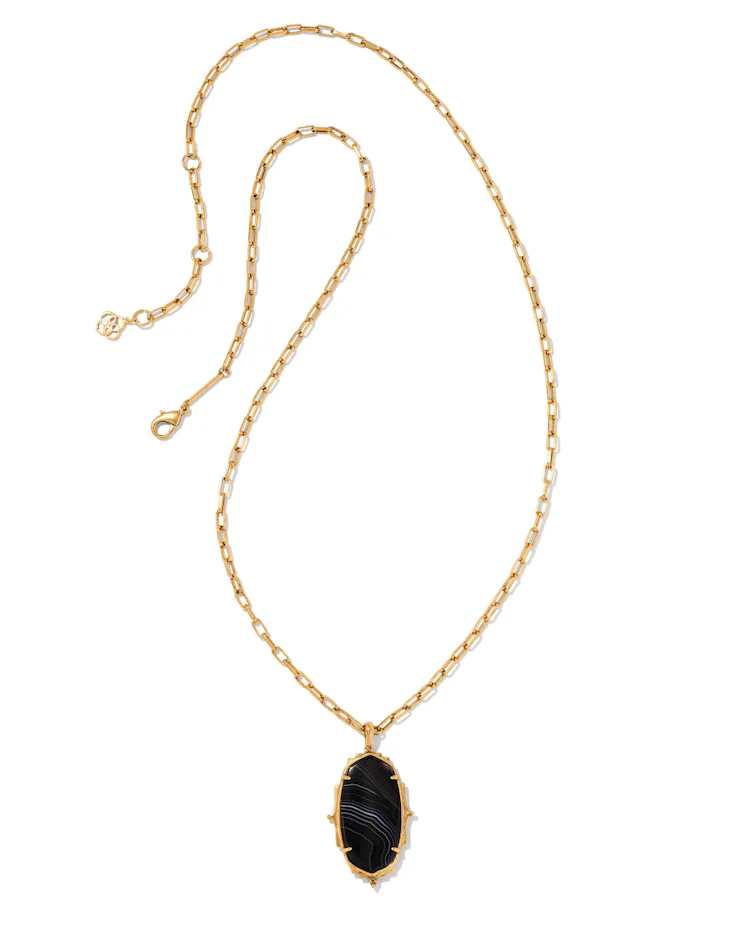 Kendra Scott Baroque Ella Vintage Gold Long Pendant Necklace