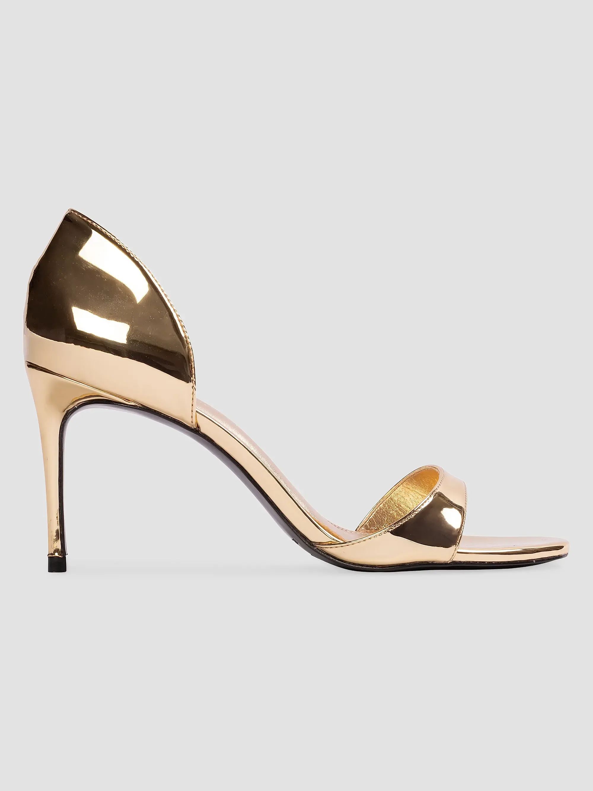 Black Suede Studio Vanity Metallic Sandals