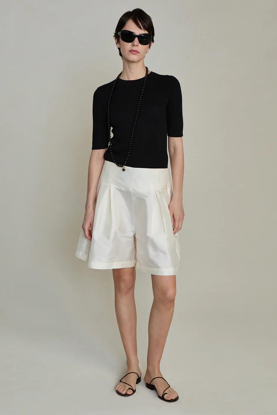 Techno Taffeta Long Shorts