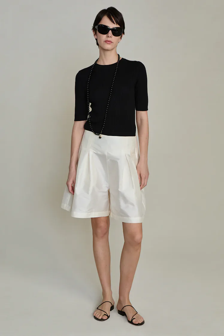 Techno Taffeta Long Shorts