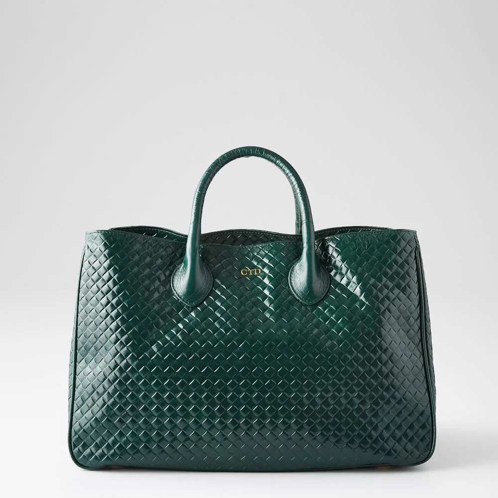 Mark & Graham Elisabetta Woven Embossed Leather Handbag