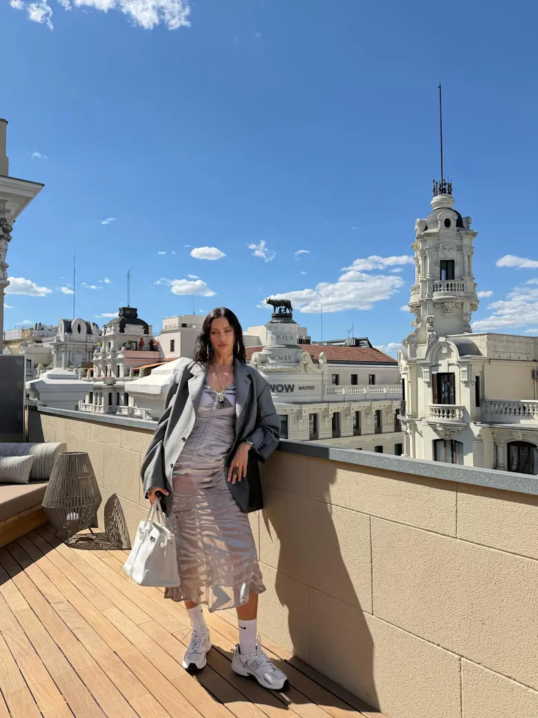 Irina Shayk Stuns in a Sheer Dress Paired with Dad Sneakers Irina Shayk Stuns in a Sheer Dress Paired with Dad Sneakers