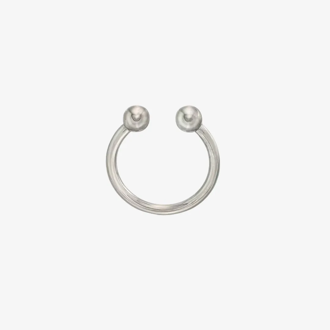 Solid Titanium Ball Ends Horseshoe 