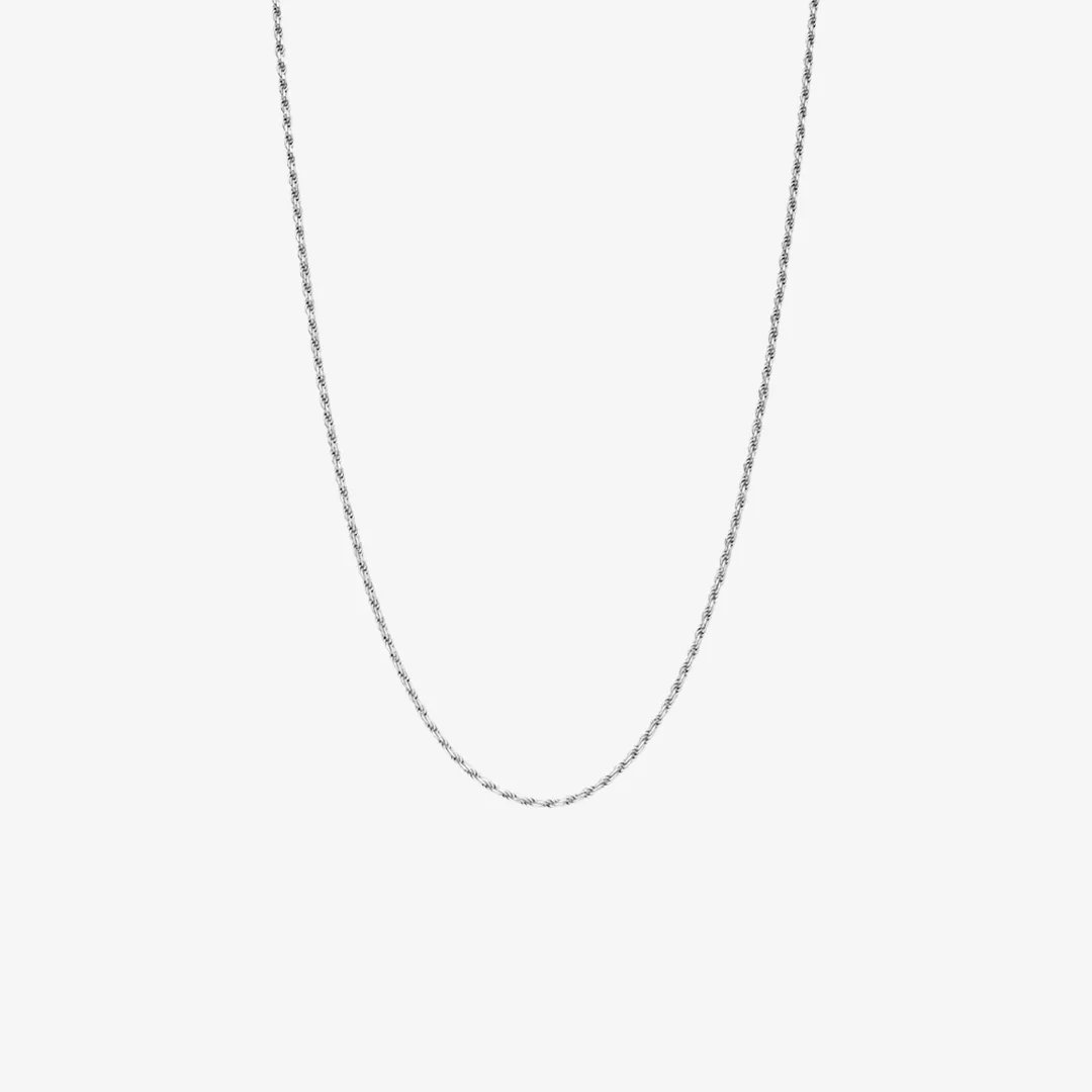 Sterling Silver Diamond-Cut Rope Chain