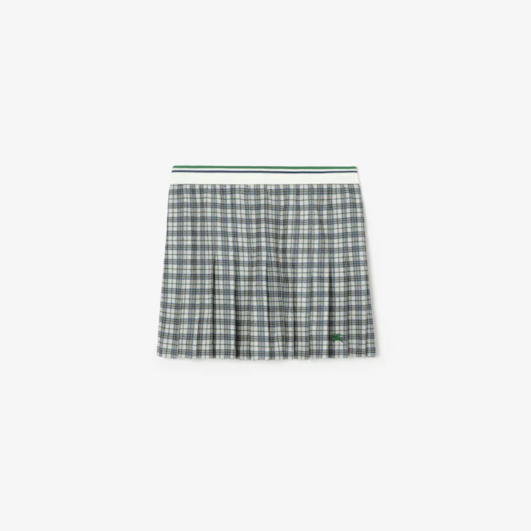 Pleated Check Tennis Mini Skirt