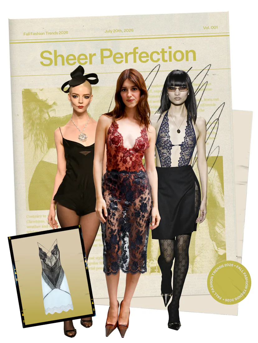 Fall 2026 Fashion Trend: Anya Taylor-Joy and Daisy Edgar-Jones in sheer dresses.