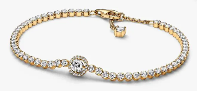 Sparkling Halo Tennis Bracelet