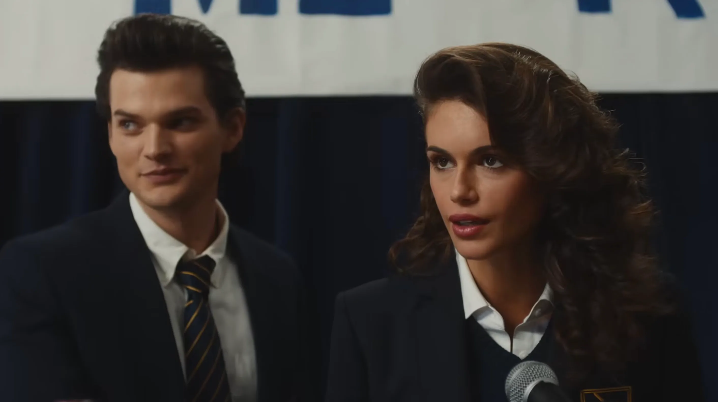 Homer Gere and Kaia Gerber in 'The Shards' trailer.
