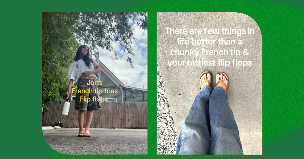 TikTok Has Declared French Tip Pedicures The Ultimate Flip-Flop Accessory
