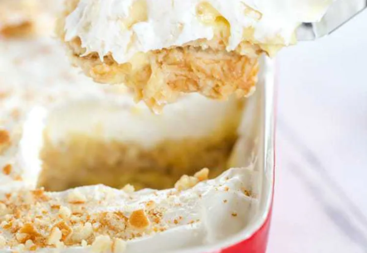 Pineapple Icebox Cake, an easy no-bake dessert for summer.