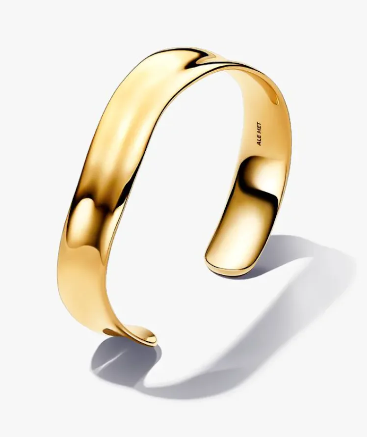 Organically Shaped Broad Open Bangle