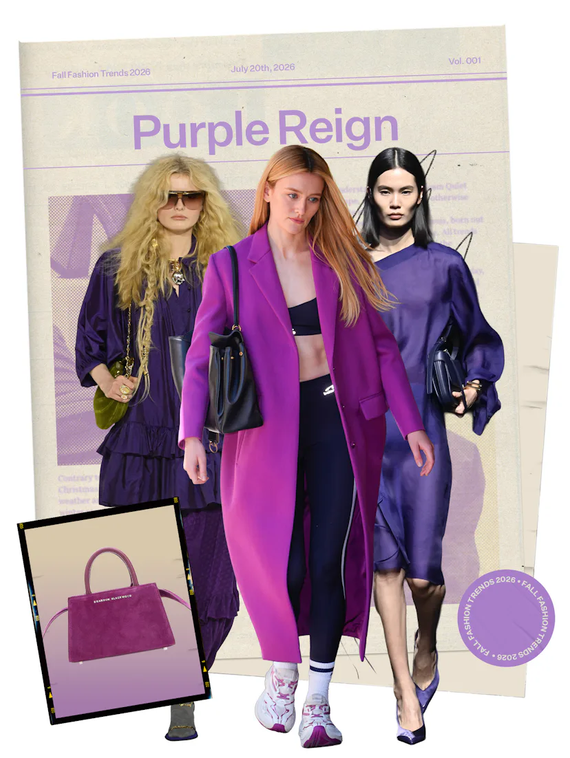Fall 2026 Fashion Trend: Sarah Pidgeon in purple.