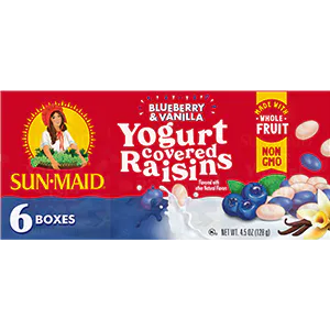 Sun-Maid Blueberry & Vanilla Yogurt Covered Raisins 6-Pack