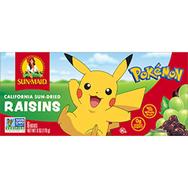Sun-Maid and Pokémon Raisins 6-Pack