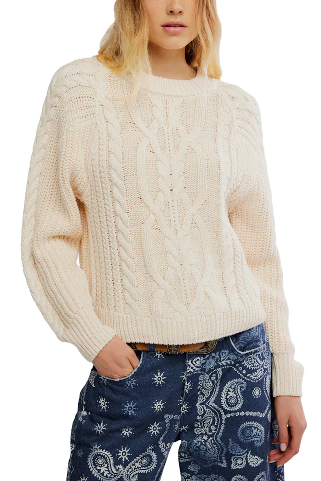 Frankie Cable Cotton Sweater