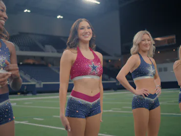 Dallas Cowboys Cheerleaders audition in Season 3. Photo via Netflix