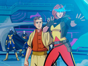Cyclops/Scott Summers (voiced by Ray Chase), Nathan Summers (Michael Johnston), and Jean Grey (Jenni...