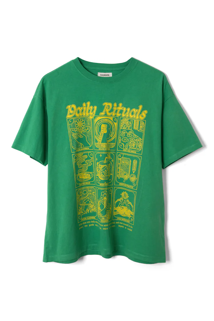 Damson Madder Daily Rituals Organic Cotton Graphic T-Shirt