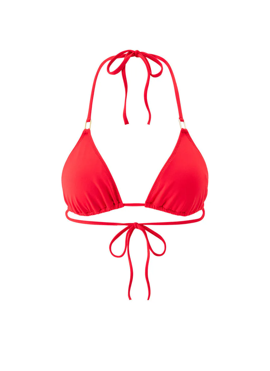 Melissa Odabash Cancun Red Bikini Top