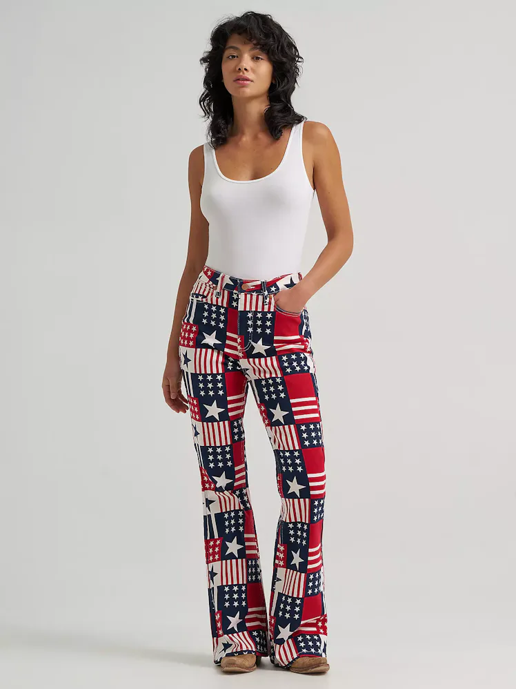 Retro Bailey Flare Print Jean
