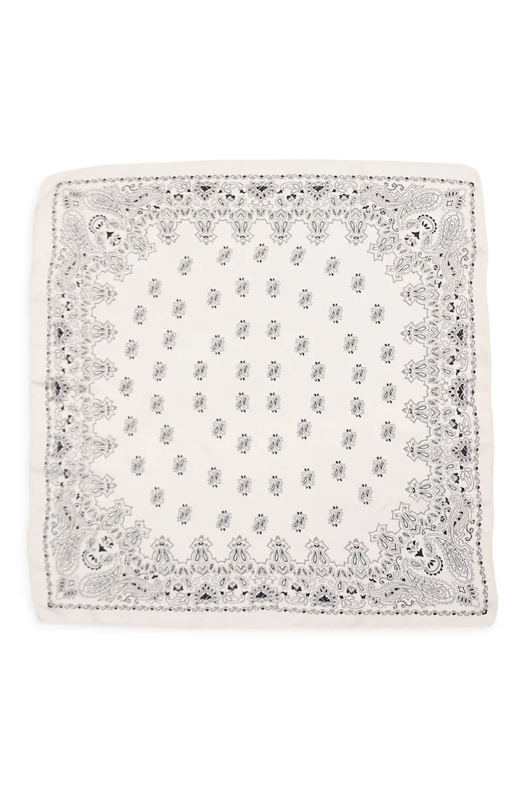 Bandana Print Square Scarf