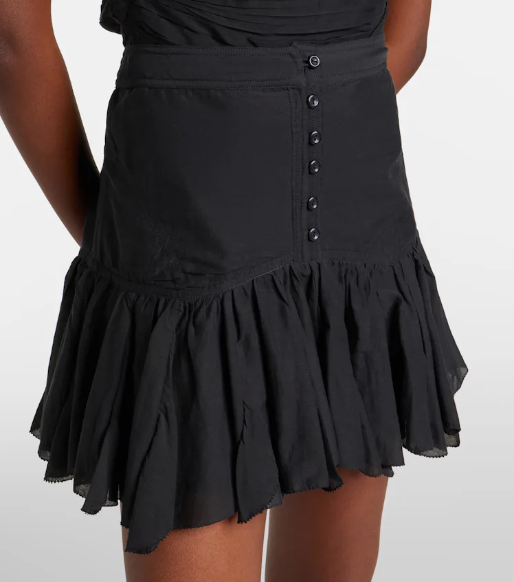 Daneen Ruffled Cotton-Blend Miniskirt