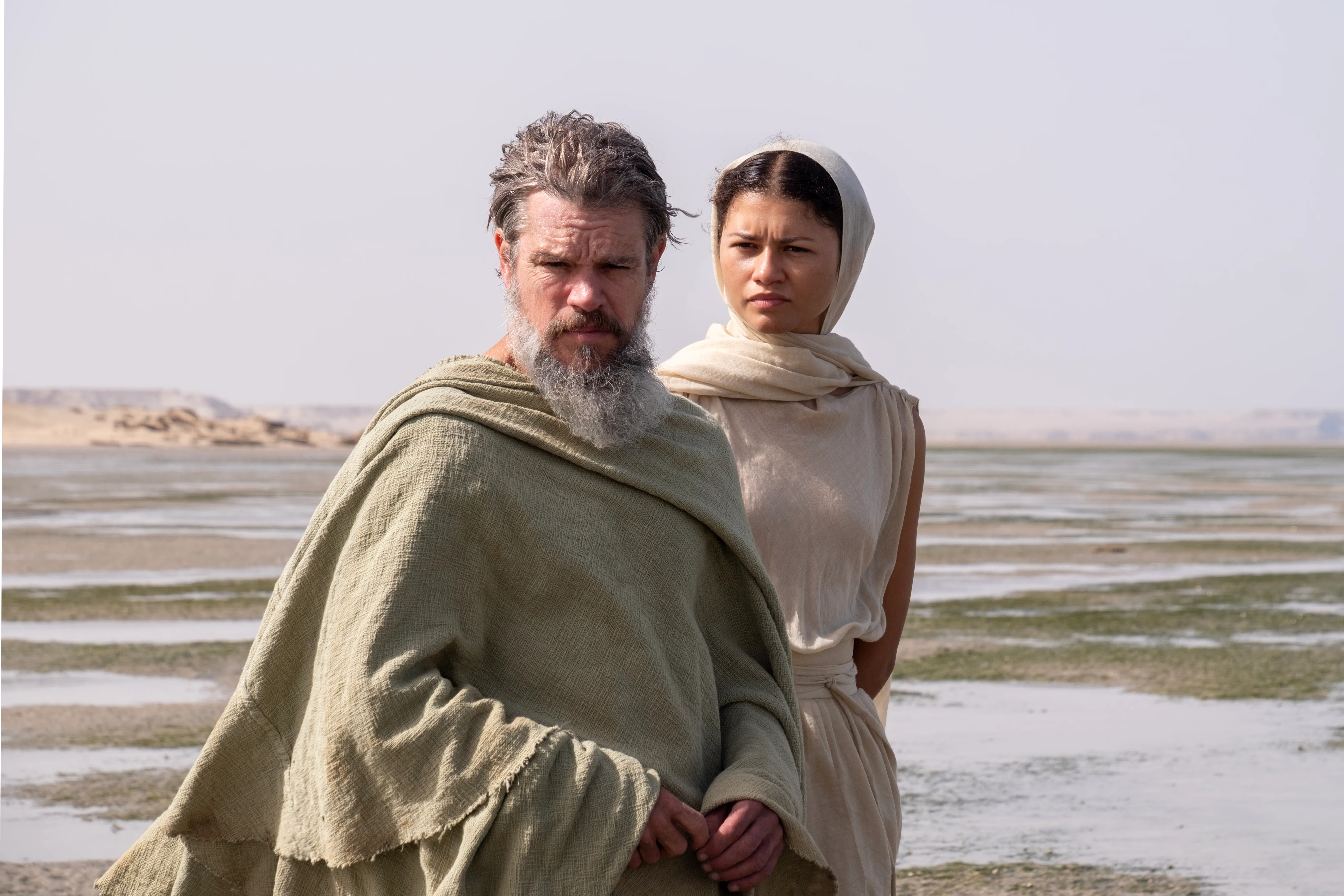 Matt Damon and Zendaya in 'The Odyssey.' 