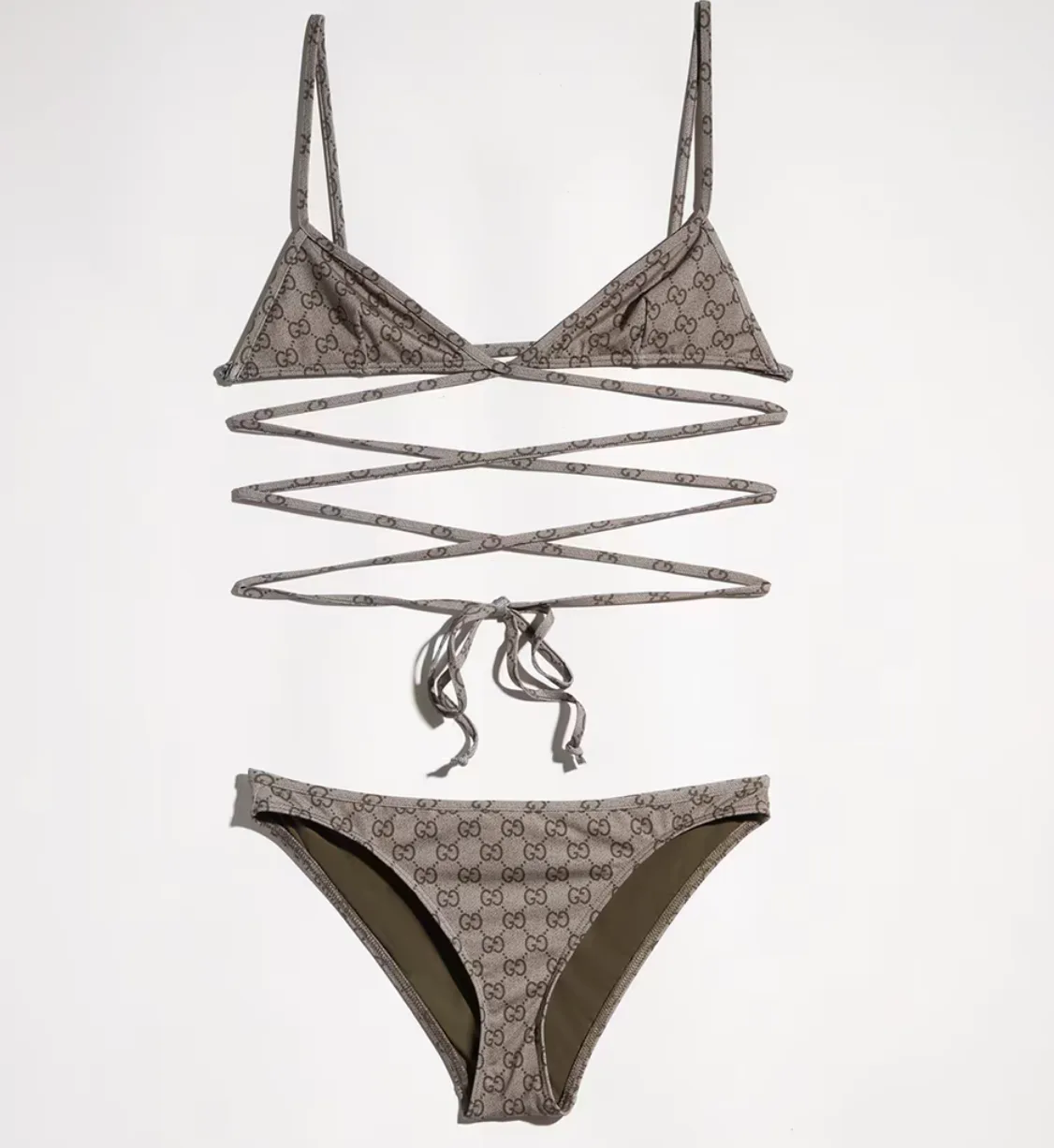 Printed Stretch Jersey Bikini