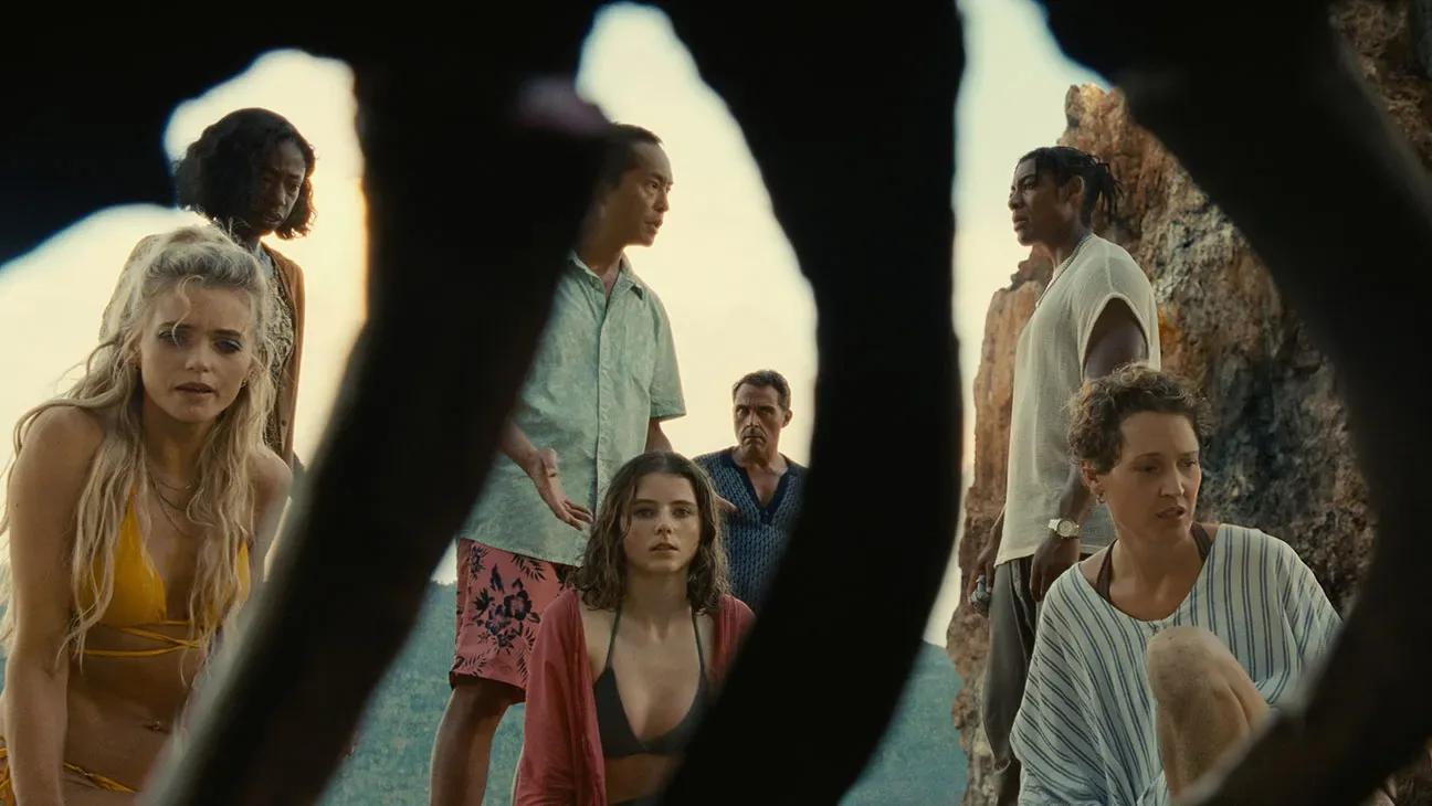 A view from the beach that makes you old in the film 'Old.'