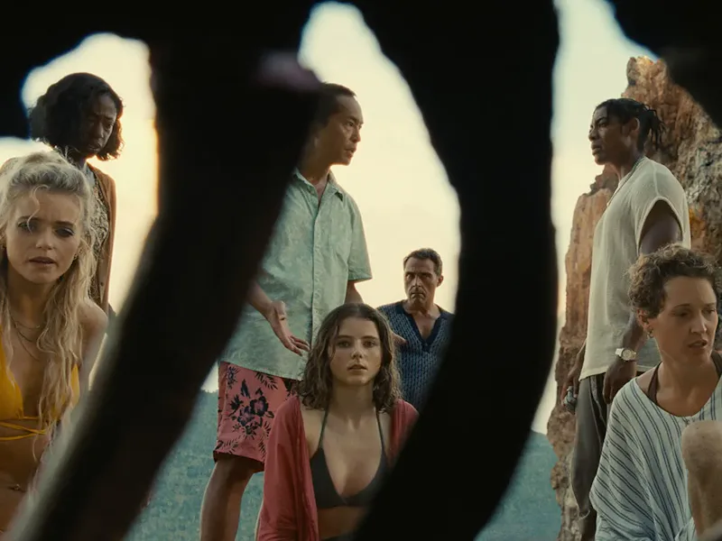 A view from the beach that makes you old in the film 'Old.'