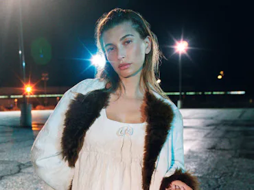 Hailey Bieber for Miu Miu. Courtesy of Miu Miu