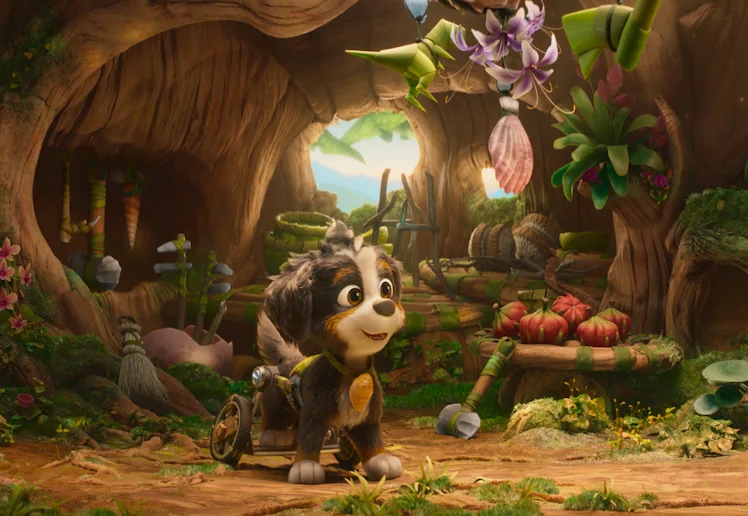 Hayden Chamberlen as “Rex" in PAW Patrol: The Dino Movie from Paramount PIctures and Spinmaster.