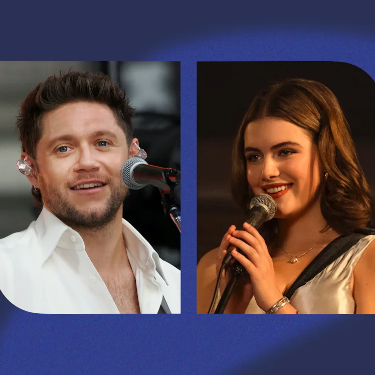 Niall Horan and Ella Bright. Photos via Getty Images and Prime Video
