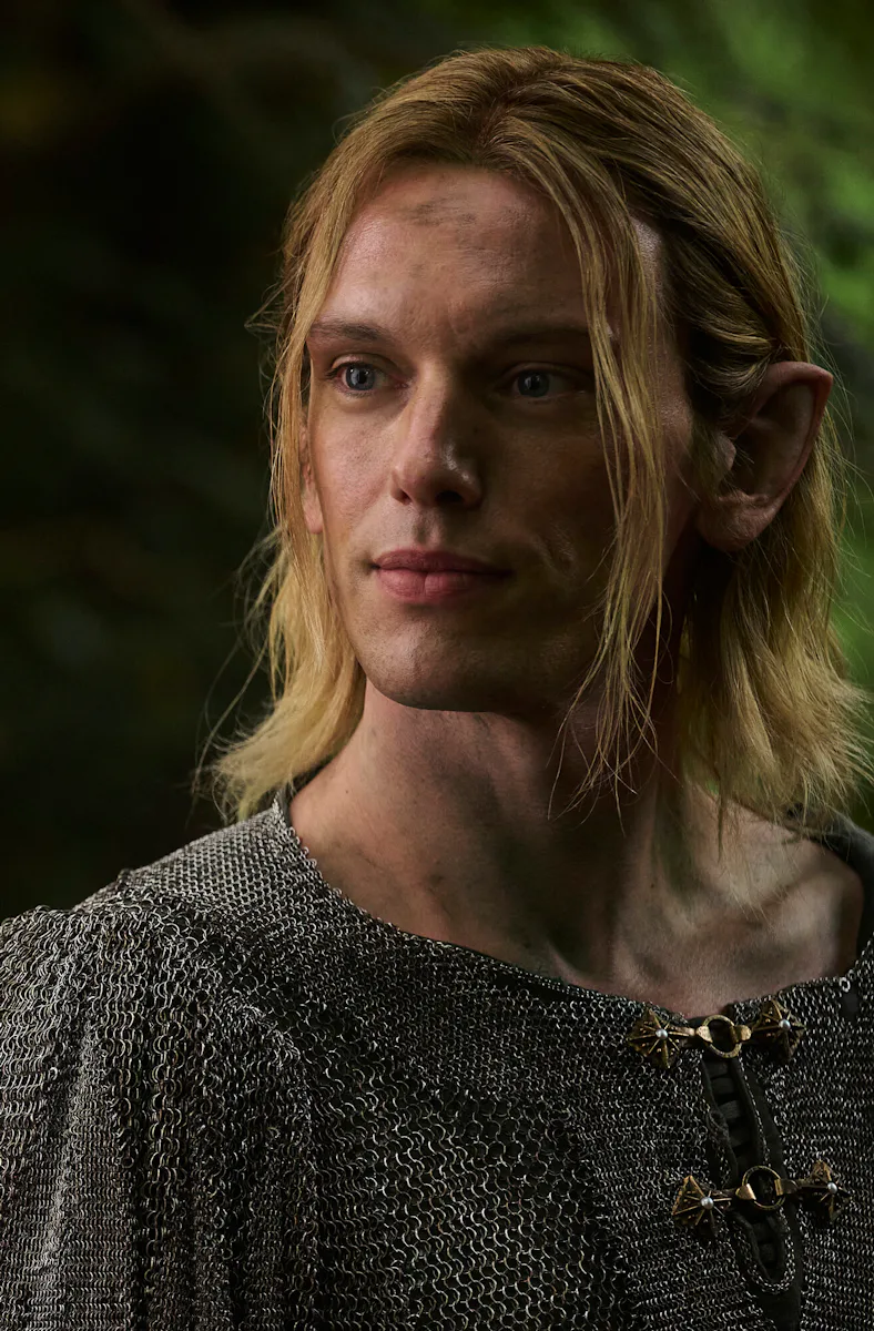 Jamie Campbell Bower as Celeborn in The Lord of the Rings: The Rings of Power