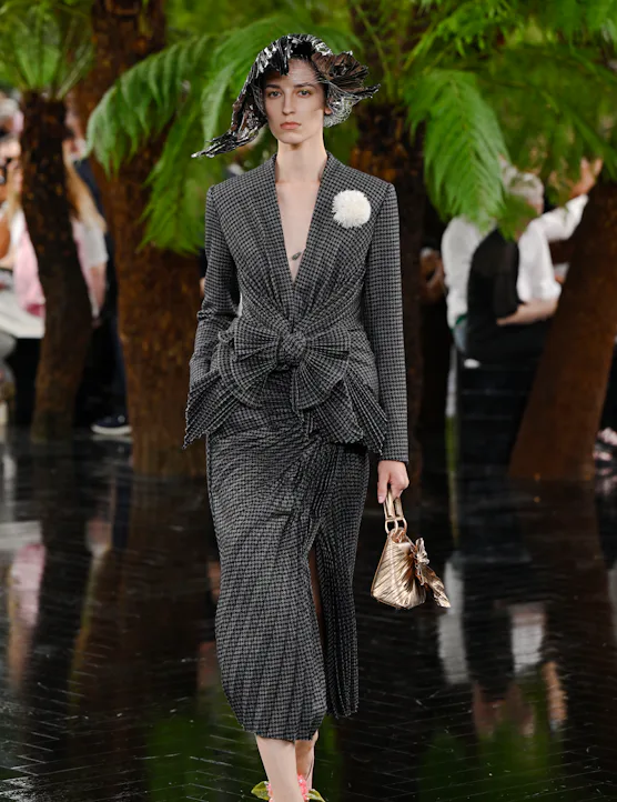 Model on the runway at the Dior fashion show as part of Paris Haute Couture Fall/Winter 2026 held at...