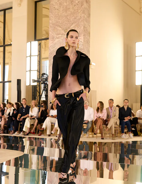 a look from schiaparelli fall 2026 couture collection shown in paris