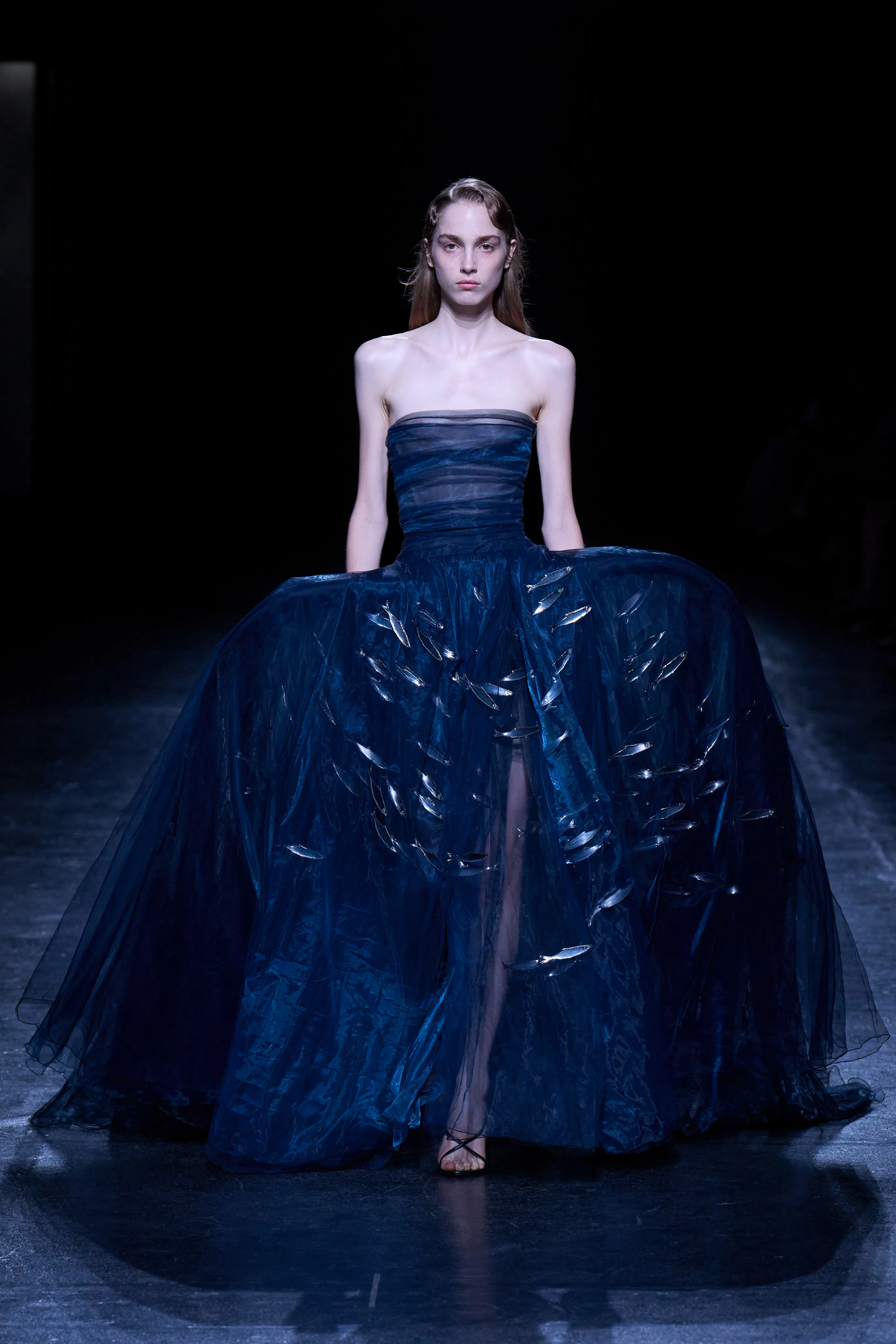 a look from boloria spring 2027 collection by olivier theyskens shown in paris