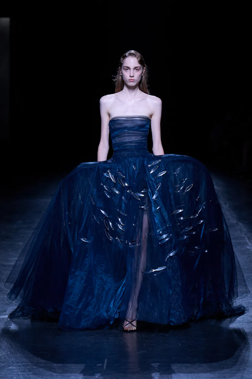 a look from boloria spring 2027 collection by olivier theyskens shown in paris