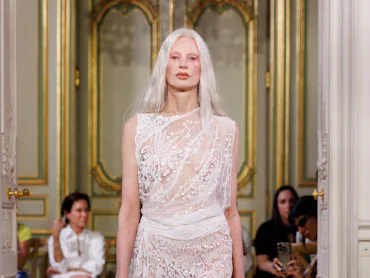 a look from standing ground fall 2026 couture debut show in paris
