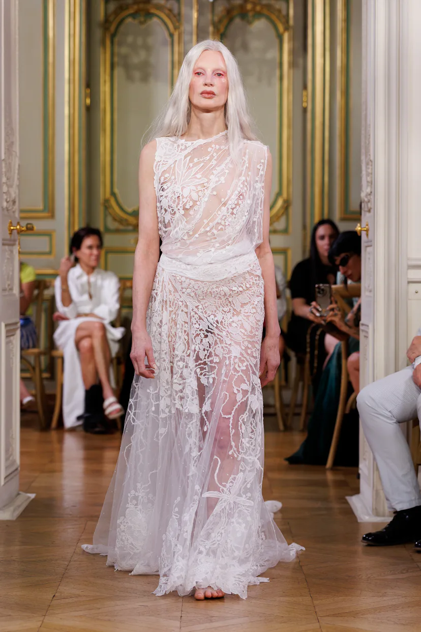 a look from standing ground fall 2026 couture debut show in paris