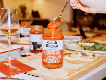 I went to a pizza-making class with Glen Powell's Smash Kitchen.