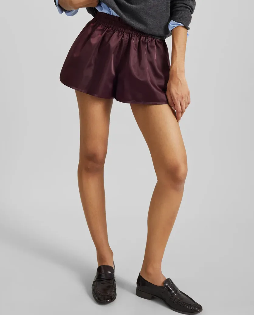  Zafra Satin Mini Shorts