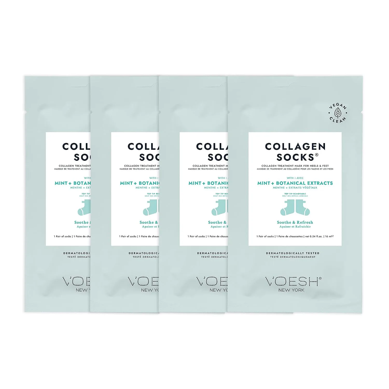 VOESH Collagen Foot Peel Masks (4-Pack)