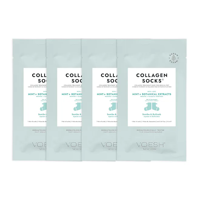 VOESH Collagen Foot Peel Masks (4-Pack)