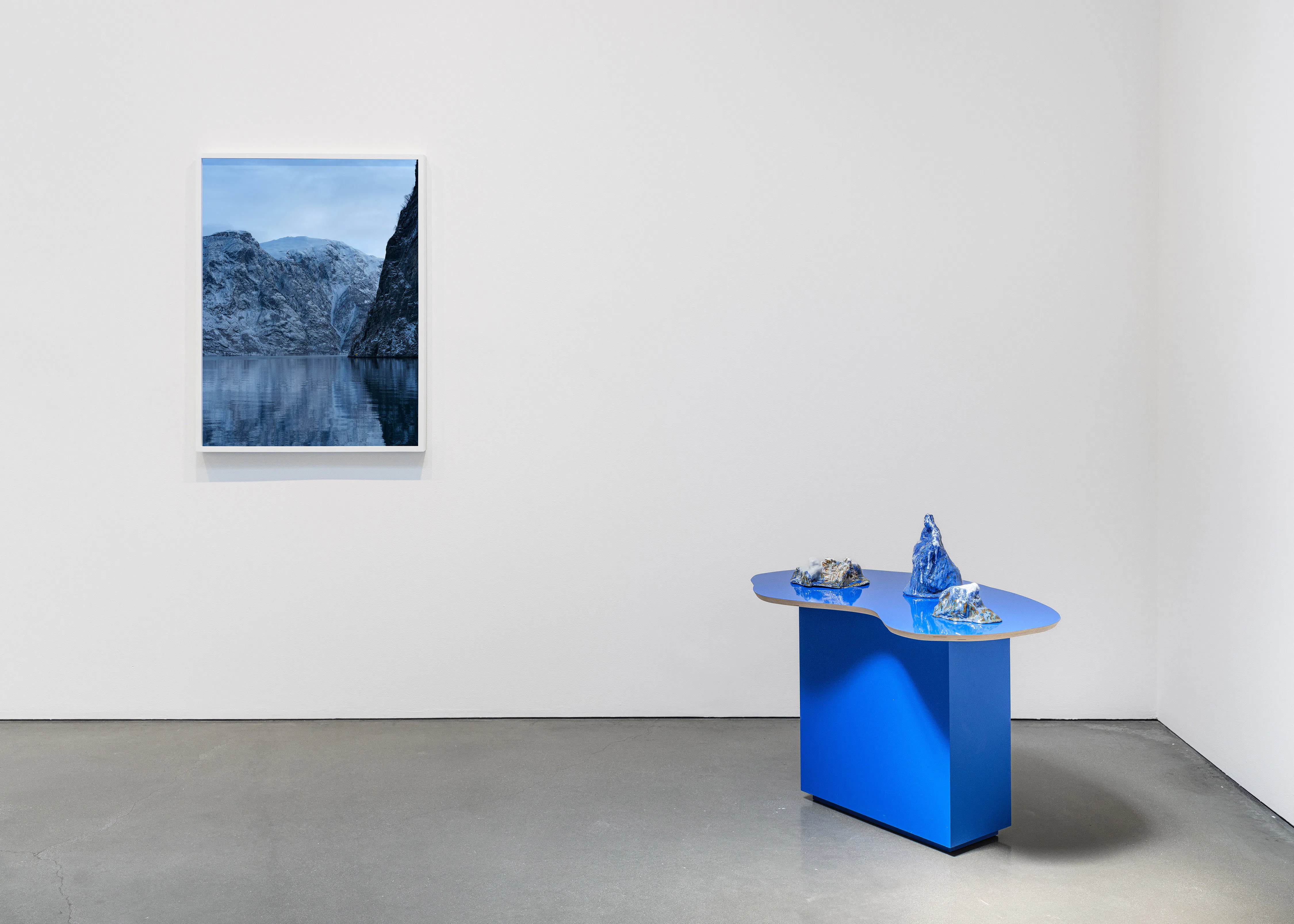 Installation view of Catherine Opie Holding Blue at Regen Projects, Los Angeles May 28–July 3, 2026 ...